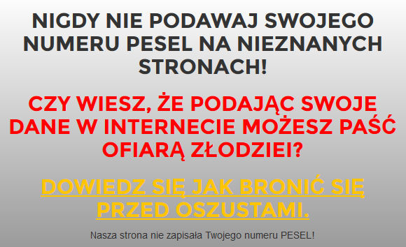 Wyciek PESEL- sprawdzpesel