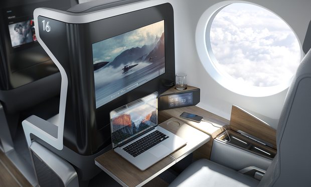 Źródło: boomsupersonic.com. Tak ma prezentować się wnętrze odrzutowca Boom.