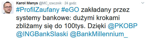 Blisko 100 tysięcy PZ z poziomu bankowości internetowej.