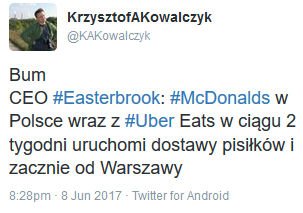 McDonalds i UberEats