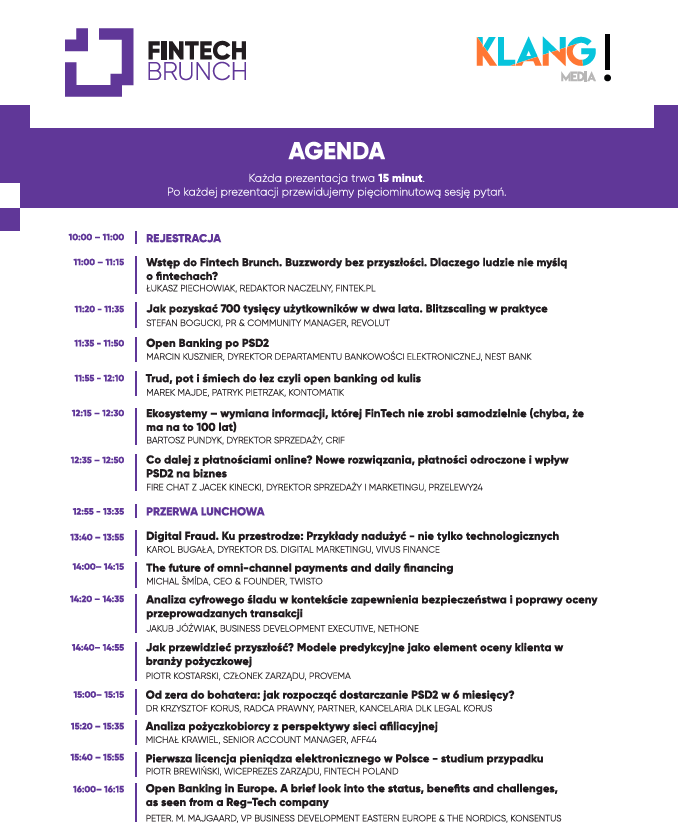 Agenda Fintech Brunch #3